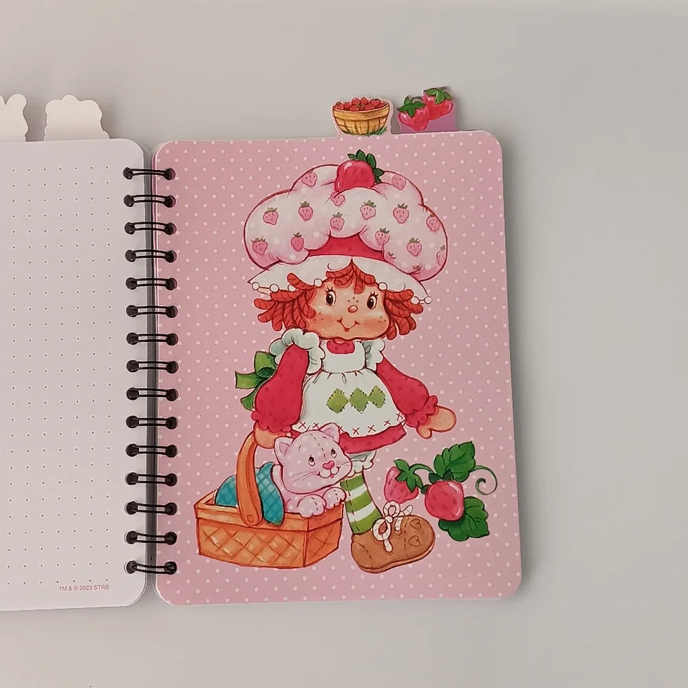 NEW Strawberry Shortcake Spiral Bound Notebook Bullet Journal Tabs 6" by 8" - Picture 4 of 10